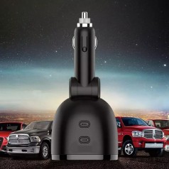 Bộ chia tẩu sạc 2 cổng 2usb cho ô tô màn hiển thị điện áp Hyundai HY16