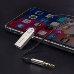 Cáp phát nhạc không dây Bluetooth ra loa ô tô qua cổng AUX tiện lợi