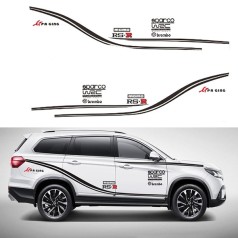 Dải tem WRC dán sườn xe ô tô SUV B382