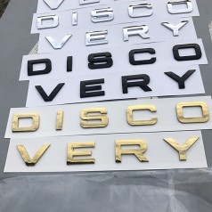 Decal Tem Chữ Discovery 3D Dán Trang Trí Ô Tô Màu Vàng AZONE B379